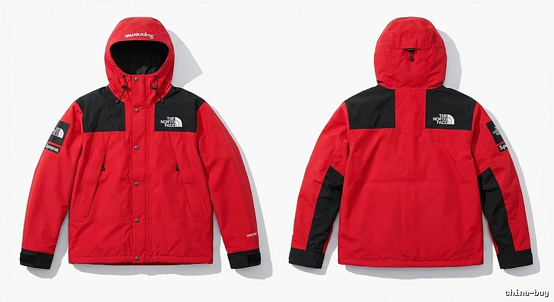 Supreme co-branded red windbreaker