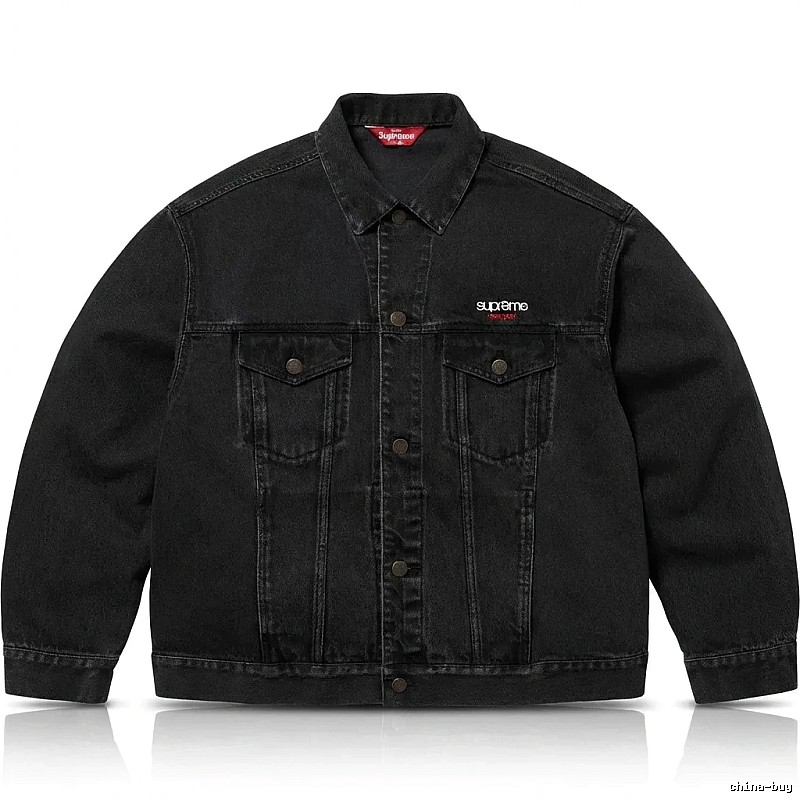 Supreme denim-style black jacket