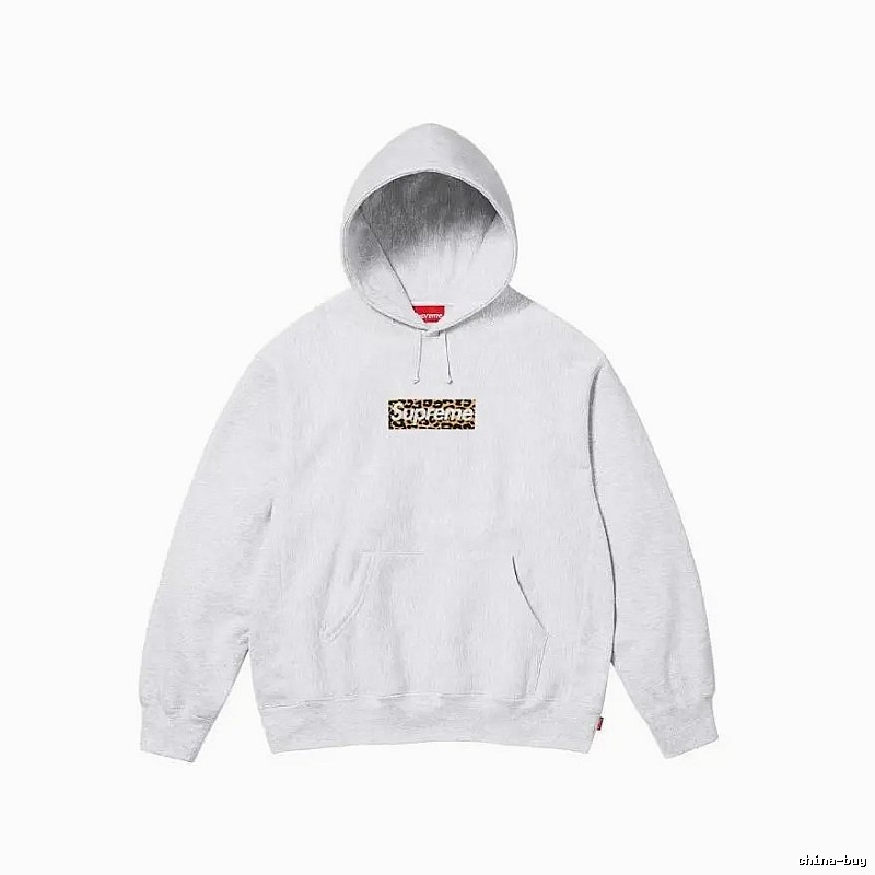 Supreme Resort Logo hoodie Gray Red Oversized for Travel Looks