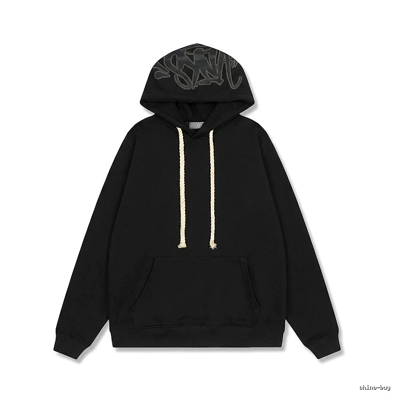 SynaWorld graffiti-style black hoodie