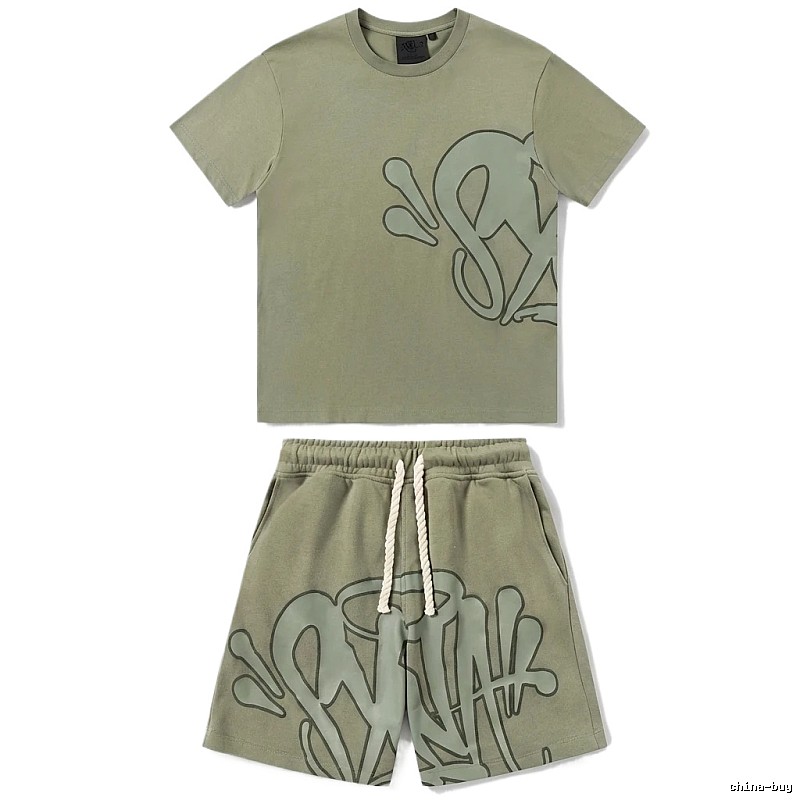 SynaWorld Graffiti Style Khaki Suit