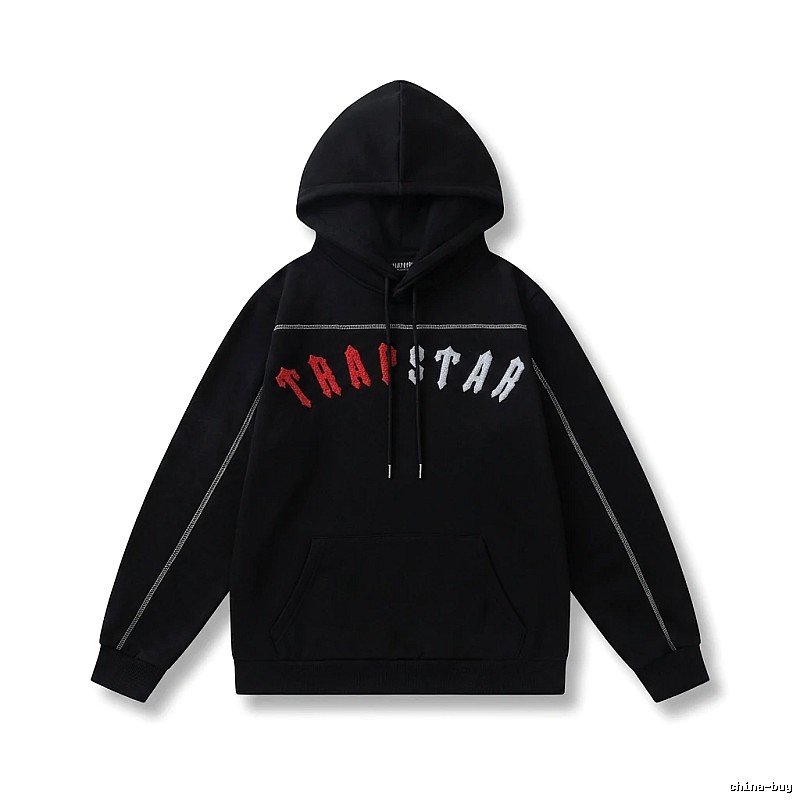 Trapstar letter-style black hoodie