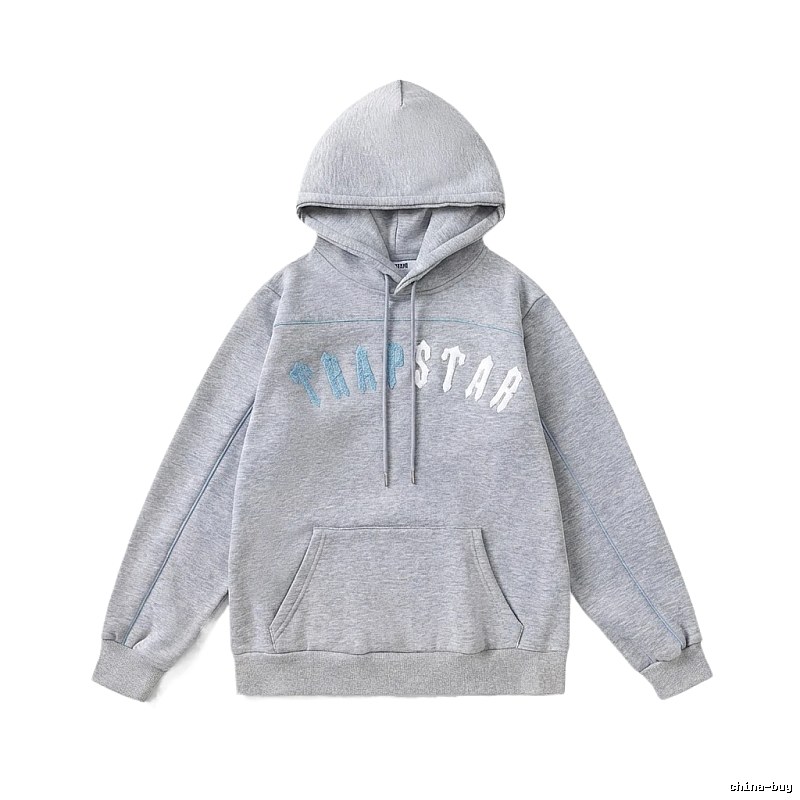 Trapstar Letter Trendy Cool Gray Sweatshirt