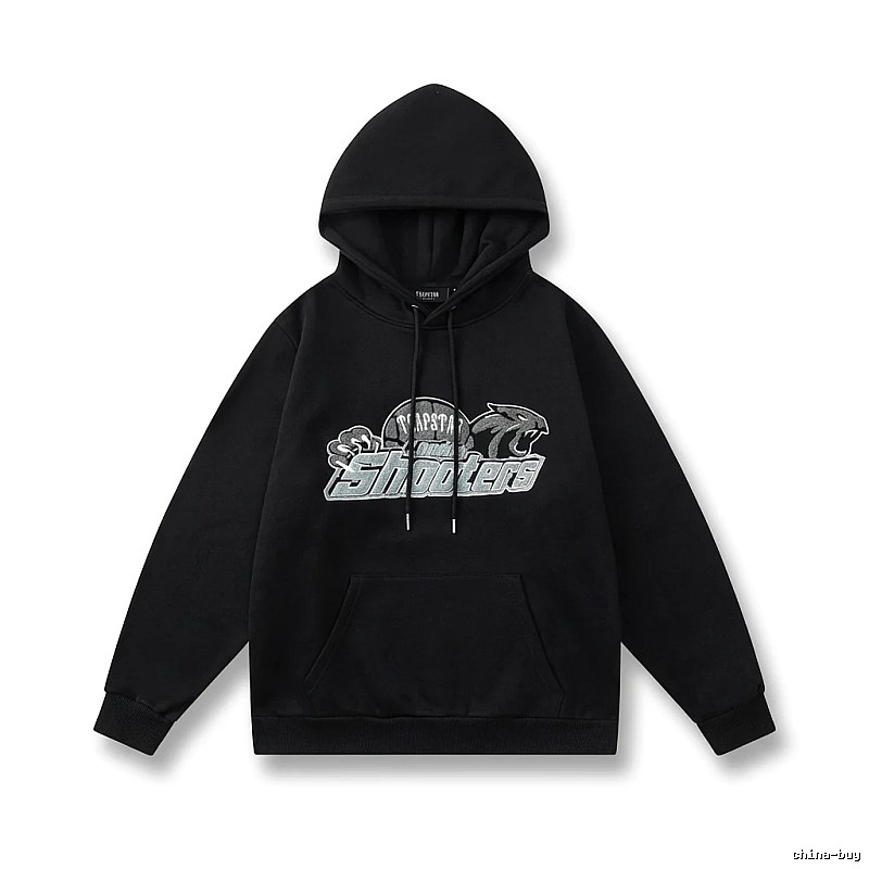 Trapstar - printed trendy and cool black hoodie