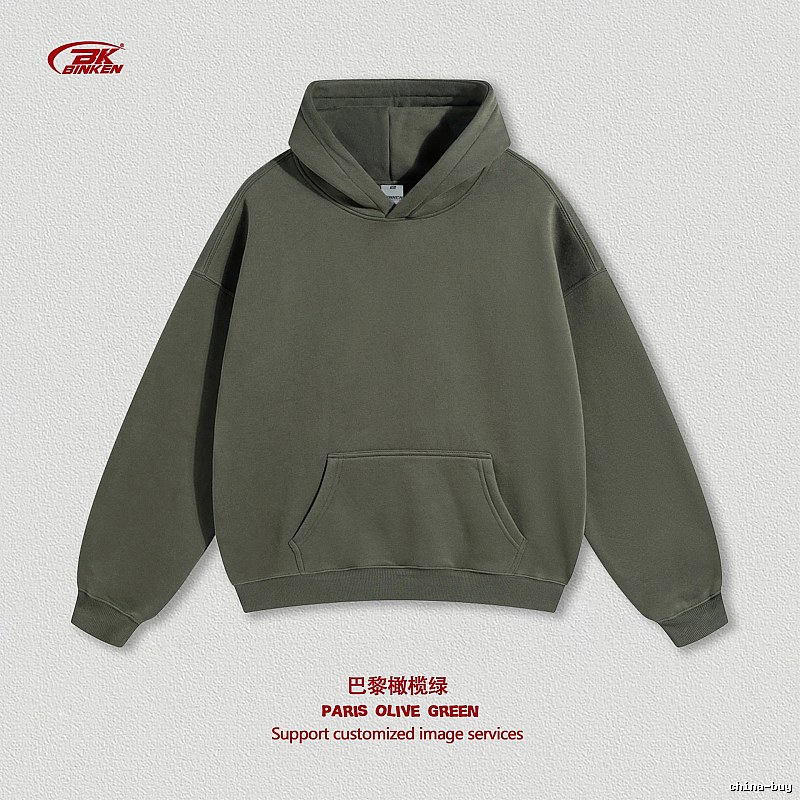 Urban Pullover hoodie Navy Blank Kangaroo with Statement Pattern