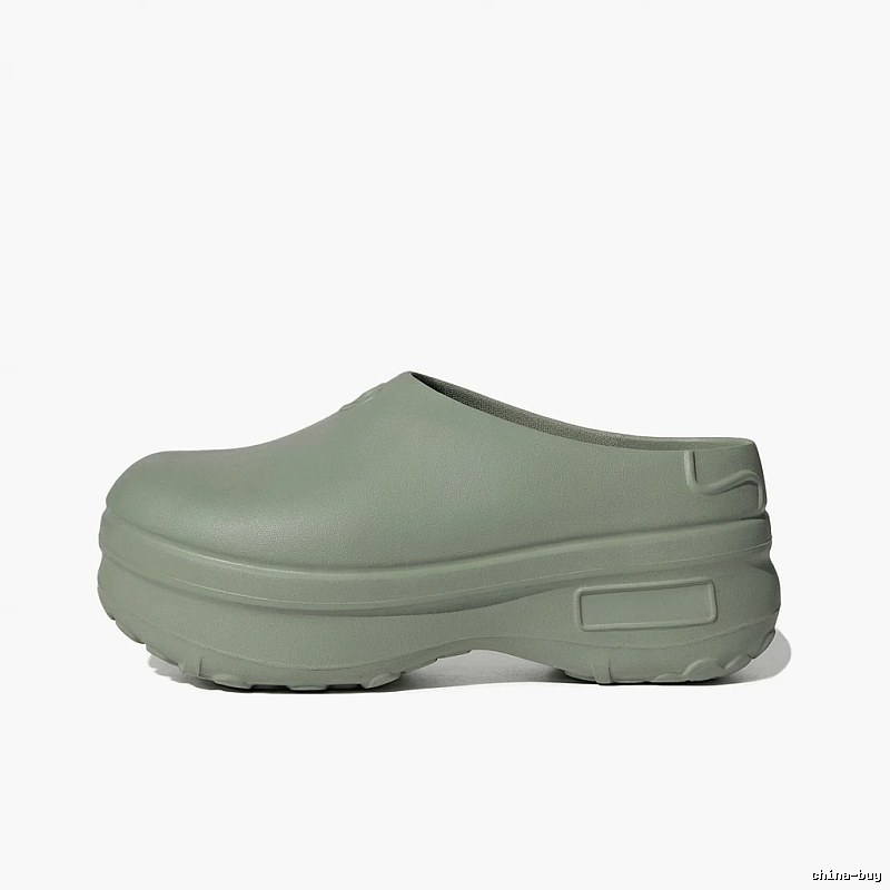 Yeezy Thick-soled Casual Style Grey-green Slippers